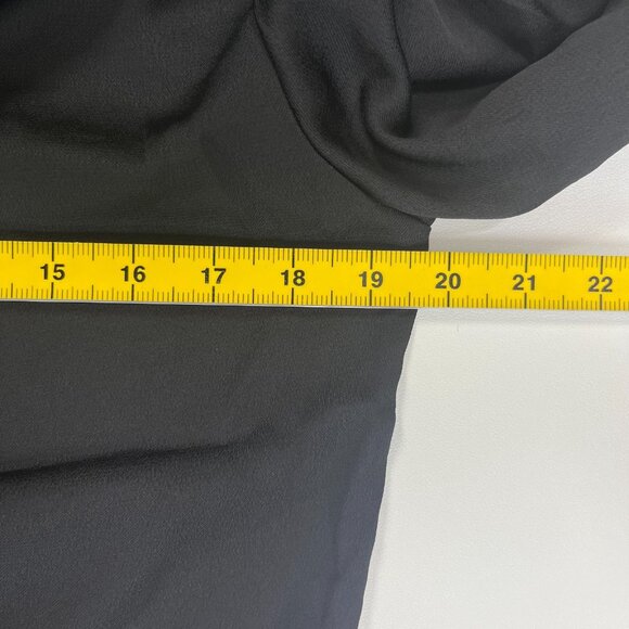 NWOT SEE BY CHLOÉ Tie-Neck Twill Blouse Black Size 36 Long Sleeves with Ruffles - Picture 11 of 13